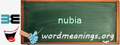 WordMeaning blackboard for nubia